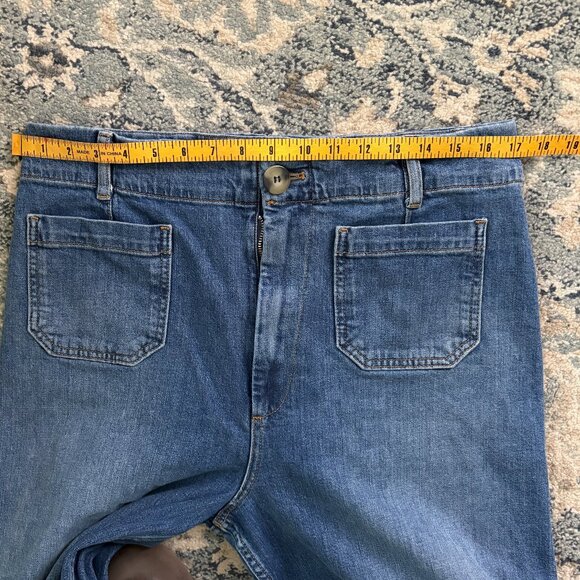 Anthropologie Pilcro "The Skipper" Wide Leg Cropped Jeans Sz 31 Tall - Picture 6 of 8
